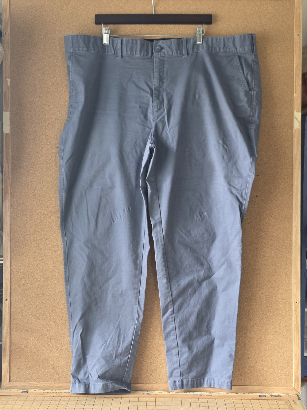 Eddie Bauer Women’s 24W Boyfriend Midrise Slim Pants Slate Blue Cotton Stretch